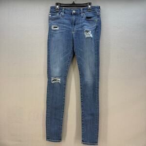 AG-ED Denim Jeans Women's 26R The Farrah Skinny Blue Adriano Goldschmied Preppy